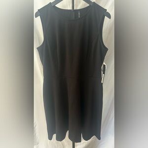 Andrew Marc Classic Black Midi Dress